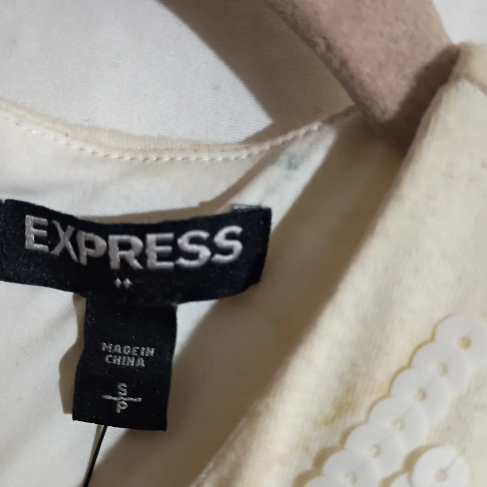 Express White and Black Asymmetrical Sequin Dress - Picture 3 of 3